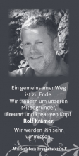 Traueranzeige Rolf Krämer